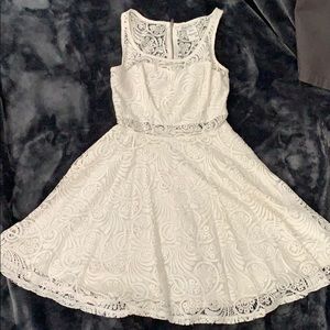 American Rag: white lace midi dress